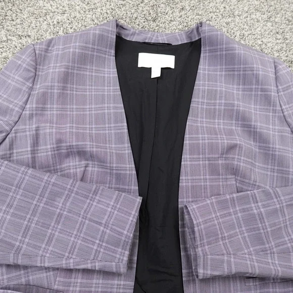 Hugo Boss Jacket Womens 14 Blue Gray Cardigan Open Blazer Suit Sport Over Coat - Picture 3 of 10